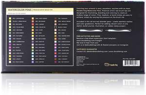 Coffret cadeau : 48 stylos pinceaux aquarelles de qualité supérieure, hautement estompables, sans traces, marqueurs aquarelles, valeur incroyable - Product Image 2