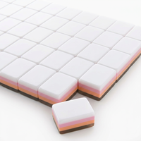 Juego de Fichas de Mahjong Acrílicas Azul Bebé Perladas, Estilo Lujoso de Cuatro Capas, Resistentes a la Decoloración, Grabadas con Láser, Venta al Por Mayor