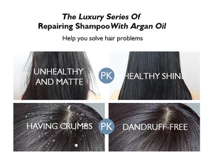Afro OEM logotipo personalizado <span class=keywords><strong>Champoo</strong></span> venta al por mayor Etiqueta Privada producto libre de sulfato orgánico cuidado del cabello aceite de argán champú adultos Mujer - Product Image 5