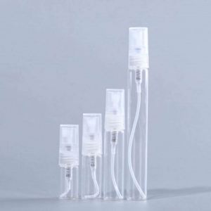 Wholesale Luxury <b>Mini</b> Empty Clear Glass <b>Perfume</b> Sample Tester Oil Packaging Square 2ml-10ml Customizable Screen Printing Pump - Product Image 5