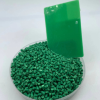 E80112 Masterbatch plastique PPR Vert émeraude Couleur standard Haute fluidité Qualité film alimentaire Fibres Tuyaux PPR Accessoires pour outils électriques