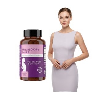 Cápsulas de Mio-D-Chiro-Inositol 40:1 con Ashwagandha y Vitamina D3, Suplemento para Mujeres Adultas, Equilibrio Hormonal, Fertilidad, Antioxidante - Product Image 1