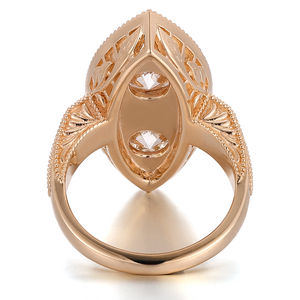 Bagues en or jaune massif 18K 14K 10K sur mesure avec diamants de laboratoire DEF VVS, bijoux de mode faits à la main pour femmes, pour les fêtes - Product Image 3