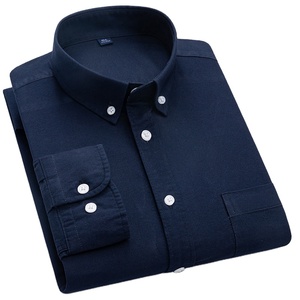 HS-221 2024 nuova camicia primavera Oxford a maniche lunghe da <span class=keywords><strong>uomo</strong></span> ampia camicia coreana alla moda bella e Casual a quadri tinta unita - Product Image 5