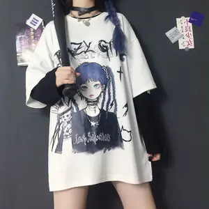 2024 New Harajuku Graphic magliette donna manica corta T-shirt da donna Bad Girls Comics Top Ladies poliestere Cute