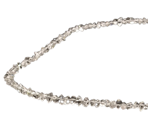 สร้อยคอเพชรเฮอร์คิเมอร์ธรรมชาติ ขนาด 3-5 มม. รูปทรงอิสระ หินประจำเดือนเมษายน ความยาว 16 นิ้ว - Product Image 1