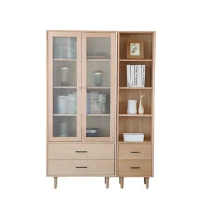 Top Selling Solid Wood Simple Modern Bookshelf Storage Cabinet Furniture Small Book Shelf Toy Drawer Storage Cabinet