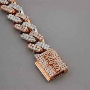 Luxury Moissanite Iced Cuban Link Bracelet 925 Sterling <b>Silver</b> Plated Hip Hop Style Trendy Chain Jewelry Gift <b>for</b> <b>Men</b> Women - Product Image 3