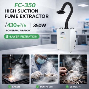 <span class=keywords><strong>Extractor</strong></span> <span class=keywords><strong>de</strong></span> Humo y Polvo Láser <span class=keywords><strong>de</strong></span> CO2 Fumeclear FC-350 <span class=keywords><strong>de</strong></span> 350W con Filtro <span class=keywords><strong>de</strong></span> Carbón HEPA <span class=keywords><strong>para</strong></span> Corte y Grabado Dental - Product Image 2