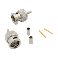 Connecteur coaxial RF mâle droit BNC 75 Ohm pour câble RG175 RG179 RG187 0-3GHz en laiton nickelé