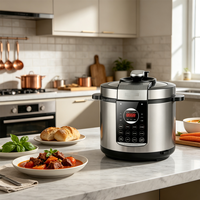 Cuisinière à pression électrique intelligente avec écran LED, plusieurs modes, cuve antiadhésive, pour la maison