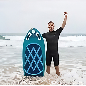 IHOMEINF IHBSUPB-32 Inflatable <strong>Stand</strong> Paddle <strong>Board</strong> 10ft 10in Dual Cargo Bungees Adjustable High Stability PVC Material 3 Fins - Product Image 3