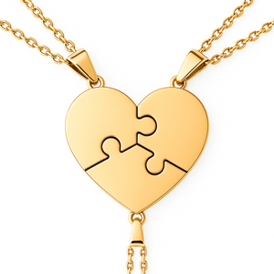 Collier en acier inoxydable en forme de cœur à assembler soi-même pour femmes, bijou d'amitié pour groupe, avec 2/3/4/5/6/7/8 cœurs séparés, idéal pour les meilleures amies - Product Image 4