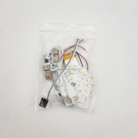 50mm PCB blanco cálido USB 5V Sensor táctil batería recargable sin soldadura Led tablero de luz DIY lámpara de madera parte accesorios de iluminación