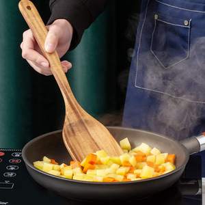 Beste Kwaliteit Veilige 7-delige Anti-Aanbaklaag Teak Hout Gebruiksvoorwerpen Set Thuis Keuken Accessoires Kookgereedschap Voor Reizen Gebruik - Product Image 6