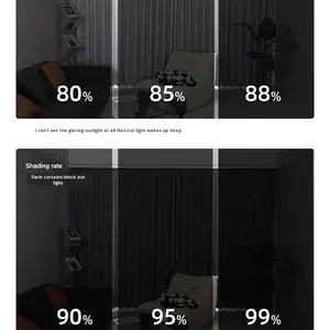 Rideaux de style français en velours de laine australienne pour salon chambre haut de gamme occultant de luxe léger avec cantonnières à thé au lait - Product Image 2