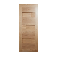 Portes de chambre à coucher pré-montées en chêne massif, battantes, finies, insonorisées pour villa, intérieur moderne, cuisine et salon