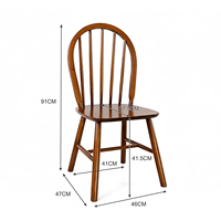 Chaise de salle à manger en bois massif nordique, style moderne minimaliste, pour restaurant ou bureau, avec assise rembourrée, mobilier classique