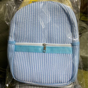 Sac de livre pour petits enfants écologique personnalisé <span class=keywords><strong>brodé</strong></span> de marque Seersucker sac à dos scolaire léger pour enfants d'âge préscolaire - Product Image 3