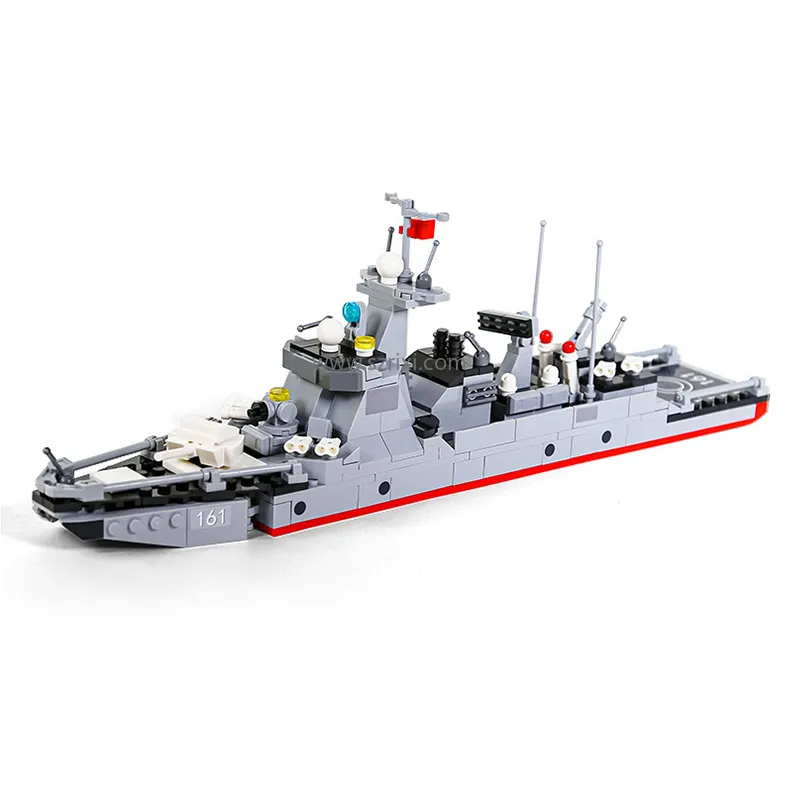 Wange 3518 füze Destroyer küçük parçacık askeri Model oyuncak çocuk Boys çocuklar için eğitici oyuncak hediyeler yapı taşları setleri