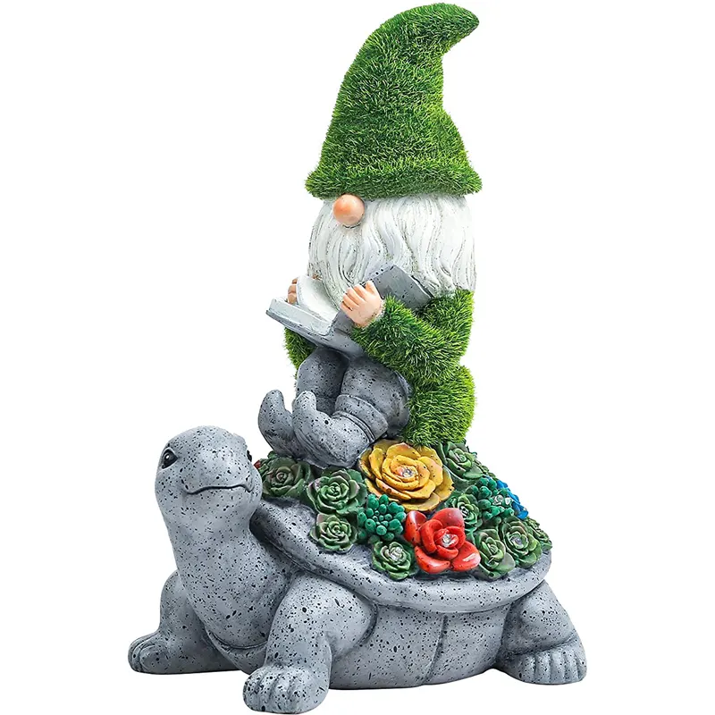 Patung Taman Patung Gnome dengan Tenaga Surya, Patung Natal Luar Ruangan Patung Besar untuk Dijual