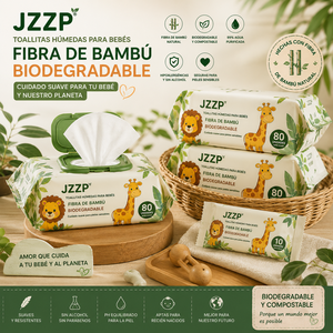 Lingettes pour bébé en bambou biologique, 99% d'<span class=keywords><strong>eau</strong></span> pure, lingettes humides compostables sans plastique, extra épaisses et douces - Product Image 3