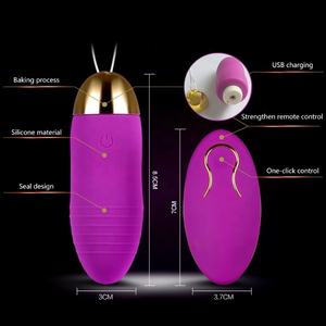 10 Kecepatan Remote Control USB Isi Ulang Nirkabel <span class=keywords><strong>Vibrator</strong></span> Telur Cinta Getar Produk Dewasa Wanita - Product Image 4