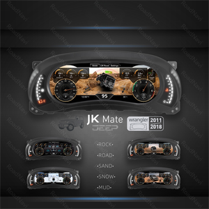 Roadnavi Android đài phát thanh xe tự động công cụ Đồng hồ tốc độ Bảng điều khiển Jeep Wrangler 3 JK 2011-2018 - Product Image 6