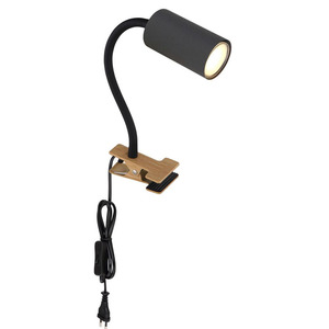 Applique da parete con interruttore, 1xgu10, 35w, 230v, finitura in legno nero, ideale per l'illuminazione in case e uffici. - Product Image 1