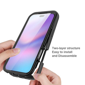 Coque de protection intégrale antichoc magnétique transparente anti-traces de doigts pour iPhone 17 Pro Max avec protection d'écran intégrée et compatible avec la recharge sans fil - Product Image 3