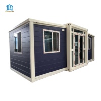 Maison conteneur modulaire préfabriquée extensible - Bâtiment mobile moderne en blocs, alimenté à l'énergie solaire, écologique, pour bureau et salle de sport