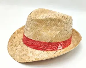 Chapeau en Trilby à bord court pour homme, vente en gros, Jazz, été, plage, casquettes de soleil, femmes, hommes, Panama, paille, chapeau Fedora