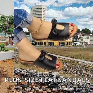 Chaussons plats d'été respirants de style coréen, couleur unie, pour femmes, décontractés et tendance, pour la maison, vente en gros, fabricants - Product Image 2