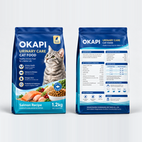 Makanan Kucing Perawatan Urine Label Pribadi 32% Protein Kandungan Magnesium Terkontrol Keseimbangan Mineral DL-Metionin Ayam Ikan 7kg OEM