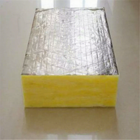 Panneau de laine de verre de feuille d'aluminium de placage économiseur d'énergie Installation facile carrée pour des entrepôts de chaleur acoustique de mur rideau