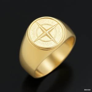 Bagues vintage avec motif boussole gravé, bijoux ajustables tendance pour hommes et femmes, pour les fêtes, le quotidien, ou comme cadeau - Product Image 3