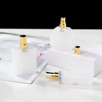 Flacon de parfum en pierre précieuse naturelle, flacon de recharge de parfum en cristal de quartz rose transparent