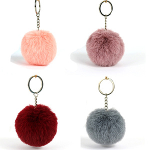 YYX personnalisé personnalisé arc-en-ciel bricolage ensemble ouvert anneau de saut artisanat pendentif faisant décoration <span class=keywords><strong>pompon</strong></span> <span class=keywords><strong>porte</strong></span>-clés femmes - Product Image 6