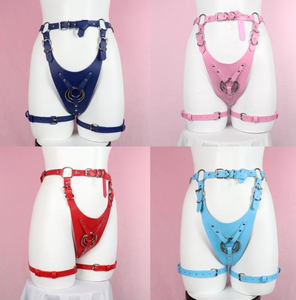 Mode fétiche Faux <span class=keywords><strong>cuir</strong></span> harnais Sexy jambe sculptant corps taille ceinture Punk Pastel gothique corps Bondage PU <span class=keywords><strong>cuir</strong></span> taille ceintures - Product Image 6