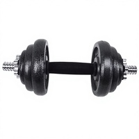 Boîte de rangement pour haltères en fonte pour entraînement de force, ensemble d'haltères durables peints en noir pour musculation et haltérophilie