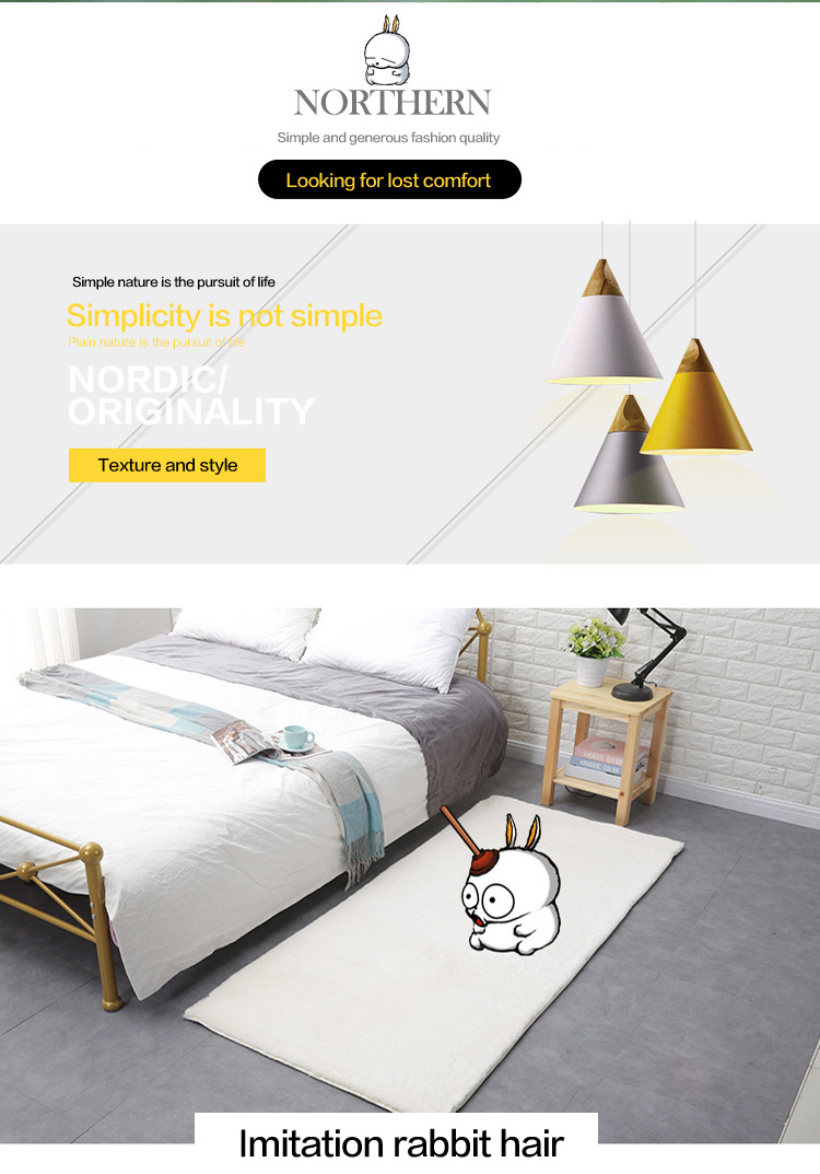 non slip plush shaggy faux rabbit fur carpet and rugs