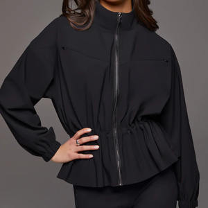 Chaquetas Casuales de Cuello Alto con Cierre y Corte Ajustado para Mujer, con Logotipo Personalizado, Nueva Llegada - Product Image 5