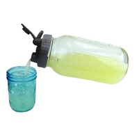 Couvercles de bocaux Mason Couvercle de bouteille à boire avec trous de coulée Bouchon de bocal à large ouverture Couvercle de bouteille étanche pour la cuisine #1