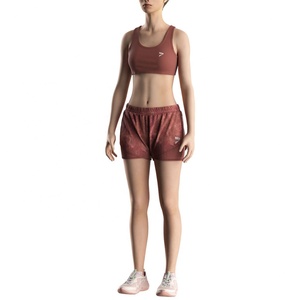 Vêtements de sport de luxe, Dry-Fit, fitness, OEM, neufs, avec doublure, shorts de sport pour femmes, 2 en 1 - Product Image 5