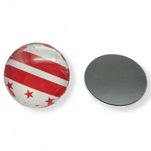 Cadeau promotionnel parfait, aimants personnalisés 2D en verre rond carré pour réfrigérateur - Product Image 5