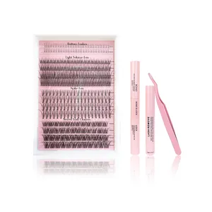 Hand Made Multi-type Mixed Lash Clusters Lashes Kit DIY Wispy Bottom Lash Spike Fans Mix Curl Fan Eyelashes