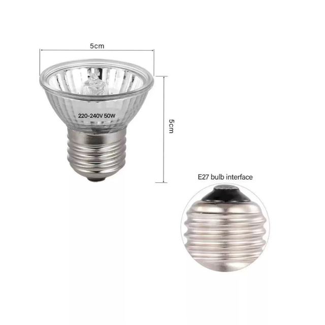 New Product E27 Turtle Warm Back Bulb 25W 50W 75W UVA UVB Reptile Hot Halogen Bulb Warm Lamp Cup Glass Made