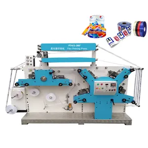 4 + 2 Kleuren Letterpers Drukmachine Printer Satijnen Lint Kleding Wasverzorging Etiketten Katoen Tape Flexografische Printers