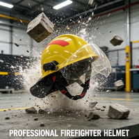 Casque de pompier professionnel certifié haute résistance aux chocs, équipement de sécurité pour pompiers et équipes de sauvetage, service OEM