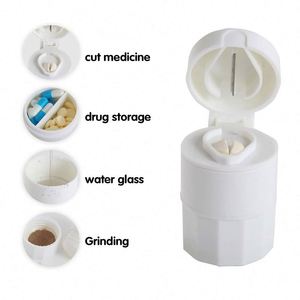 Custom Branding 4-In-1 Multifunction <b>Pocket</b> Size Box Novelty Gifts Pill Crusher Splitter Grinder - Product Image 4